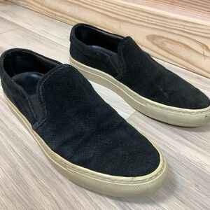 Common Projects Shoe Womens 39 Slip On Textured Black Suede